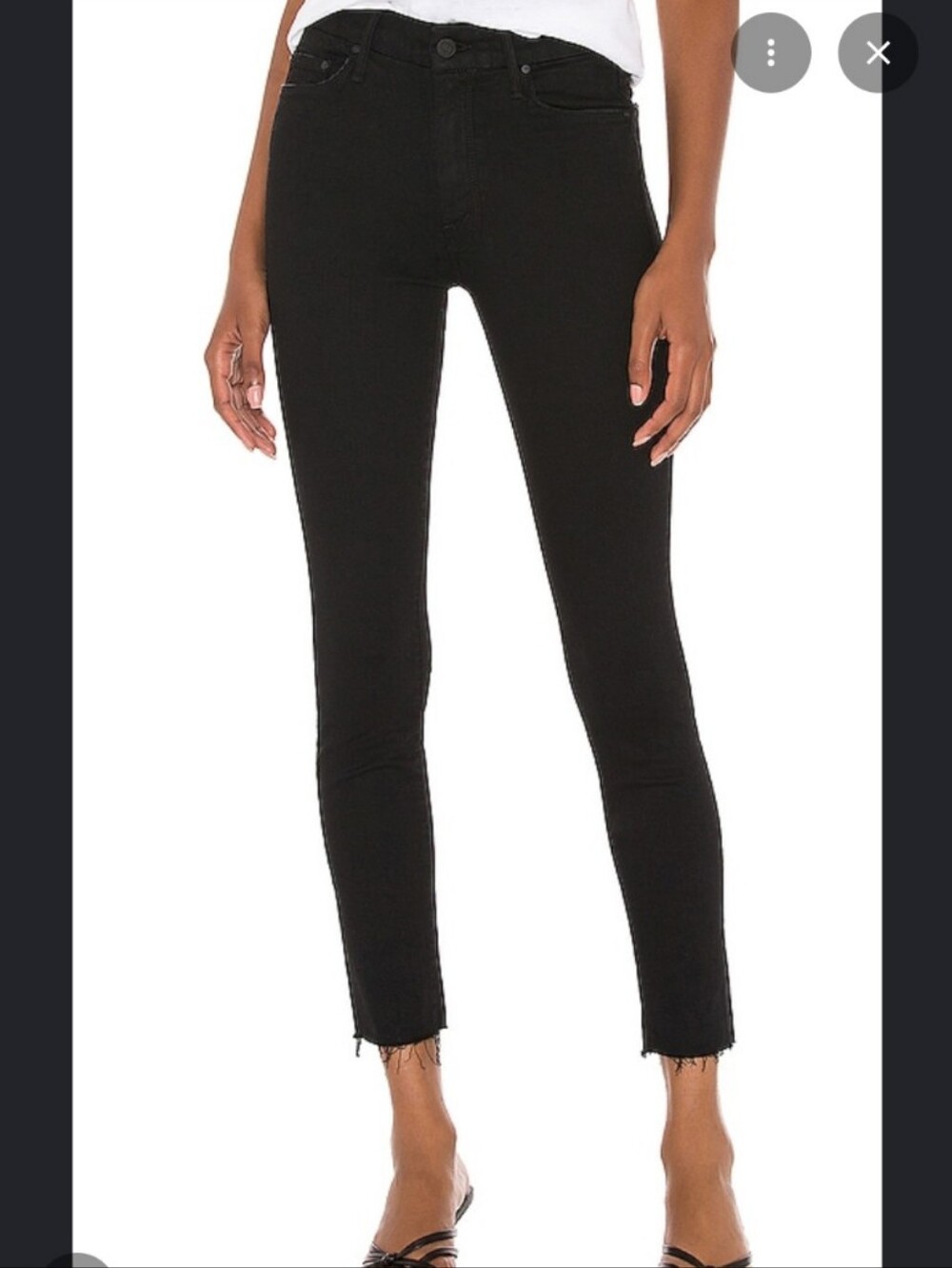 Mother The Looker Ankle Fray Skinny Jeans